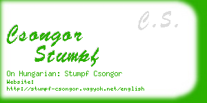 csongor stumpf business card